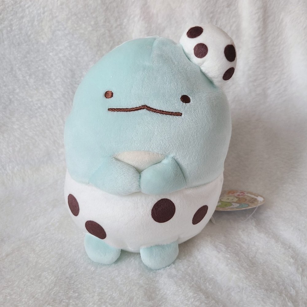 Sumikkogurashi - Polka Dot Small Plush - Blue Tokage